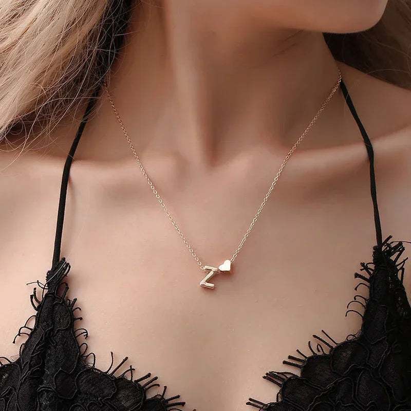 Tiny Heart Initial Necklace:
- Material: Metal (Gold/Silver)
- Style: Dainty
- Type: Choker
- For: Women
- Occasion:Gift