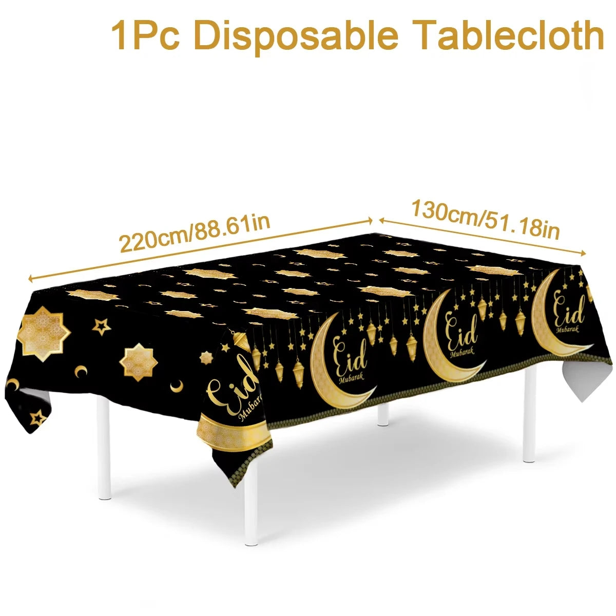 Eid Mubarak Tablecloths Ramadan Decoration