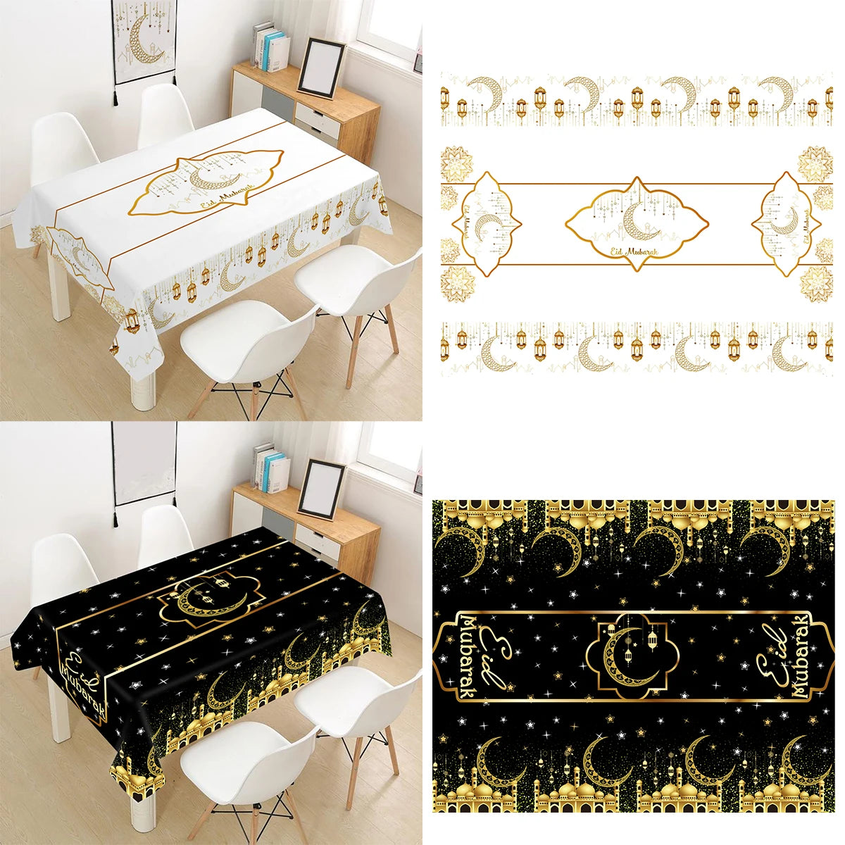 Eid Mubarak Table Runner Ramadan Elegant Ramadan & Eid Decoration