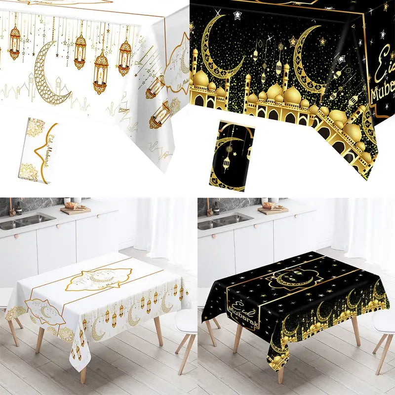 Eid Mubarak Tablecloths Ramadan Decoration