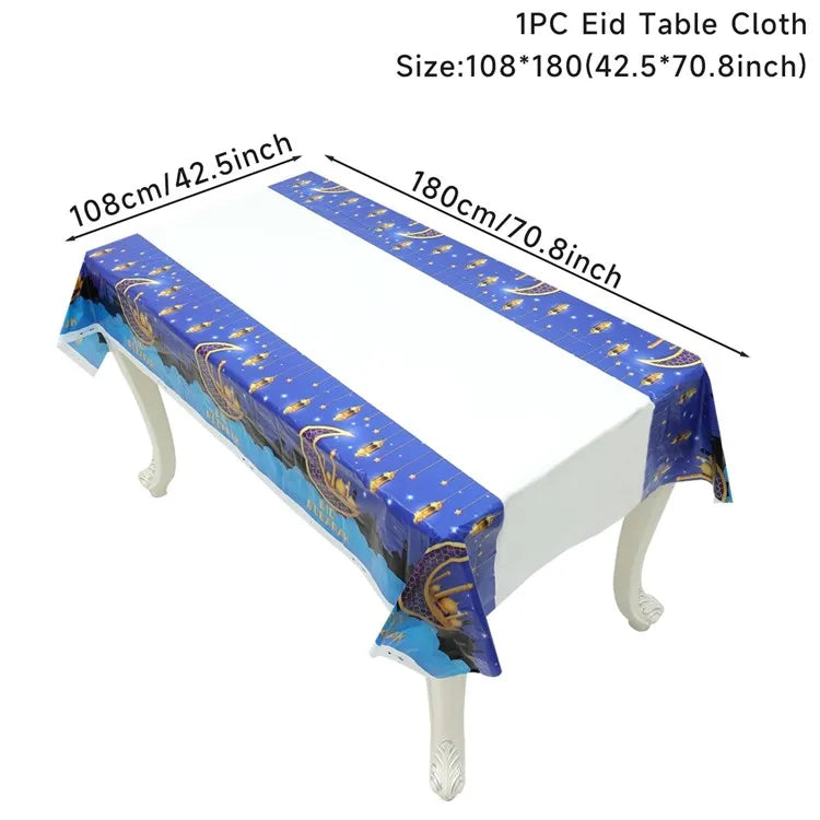 Eid Mubarak Tablecloths Ramadan Decoration