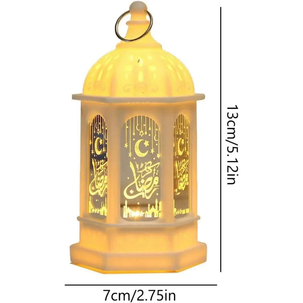 Muslim Ramadan Lantern Decor Ornament EID Mubarak LED Festival Night Light Eid Al Adha Gift Gurbang Ramadan Decoration for Home