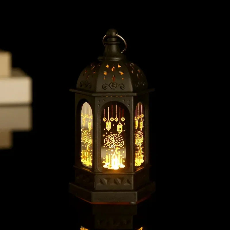 Muslim Ramadan Lantern Decor Ornament EID Mubarak LED Festival Night Light Eid Al Adha Gift Gurbang Ramadan Decoration for Home